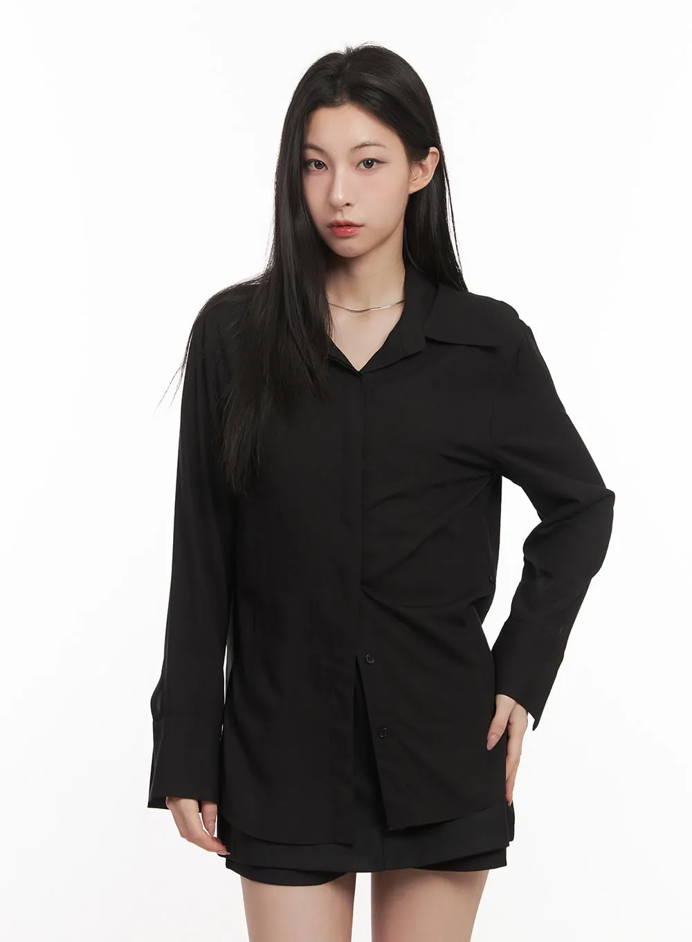 Basic Button-Up Shirt CM517