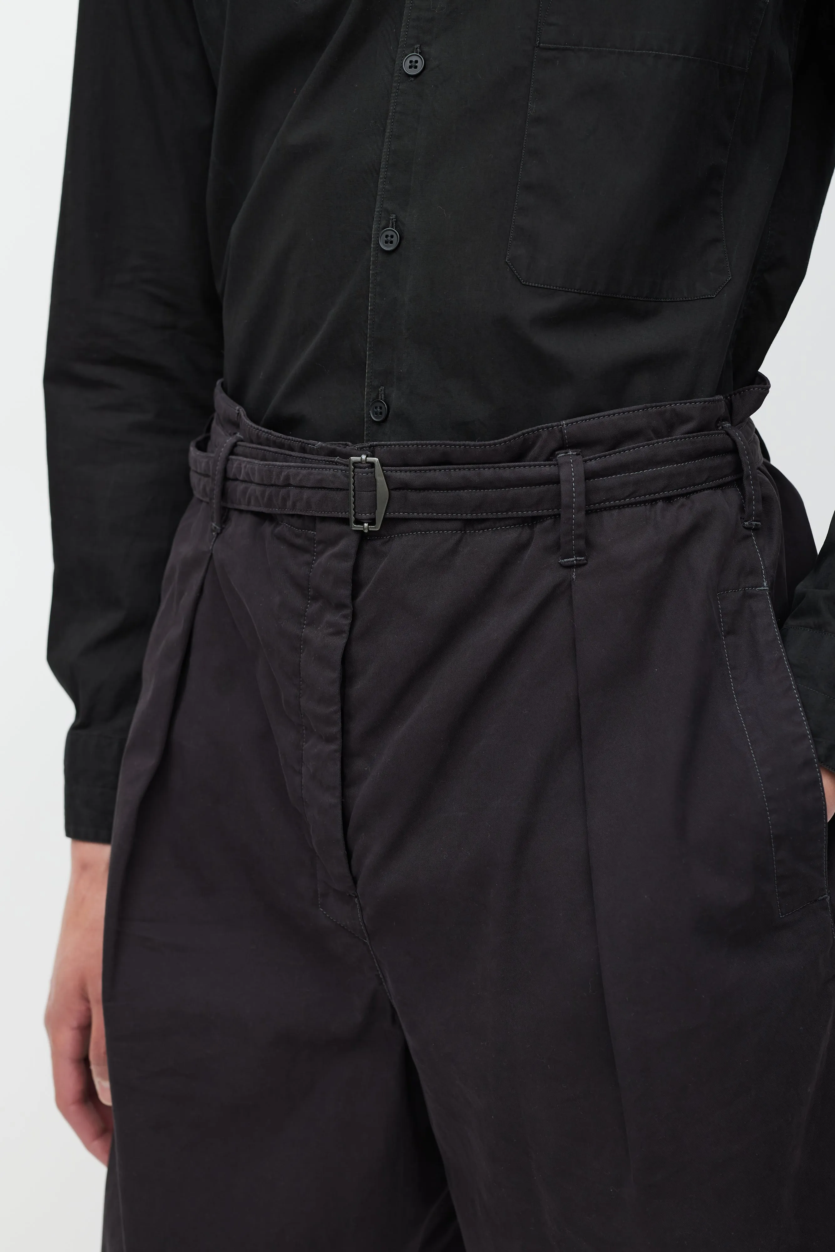 Black Wide Leg Short