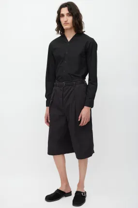 Black Wide Leg Short
