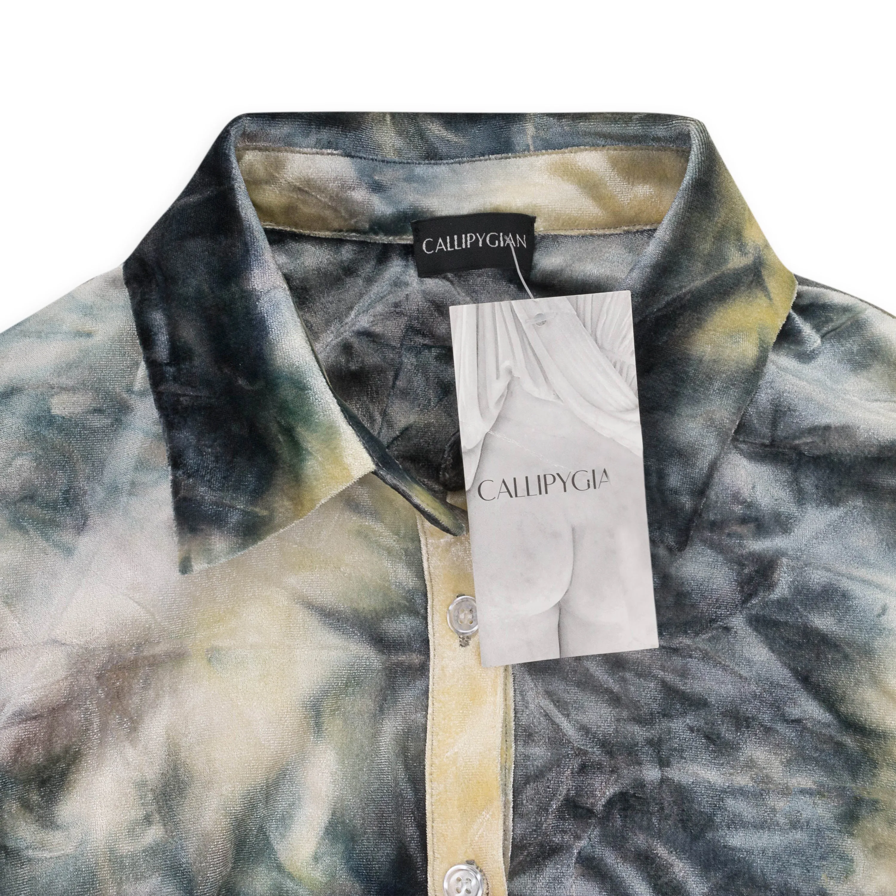 CALLIPYGIAN VELVET MULTICOLOR BUTTON-UP