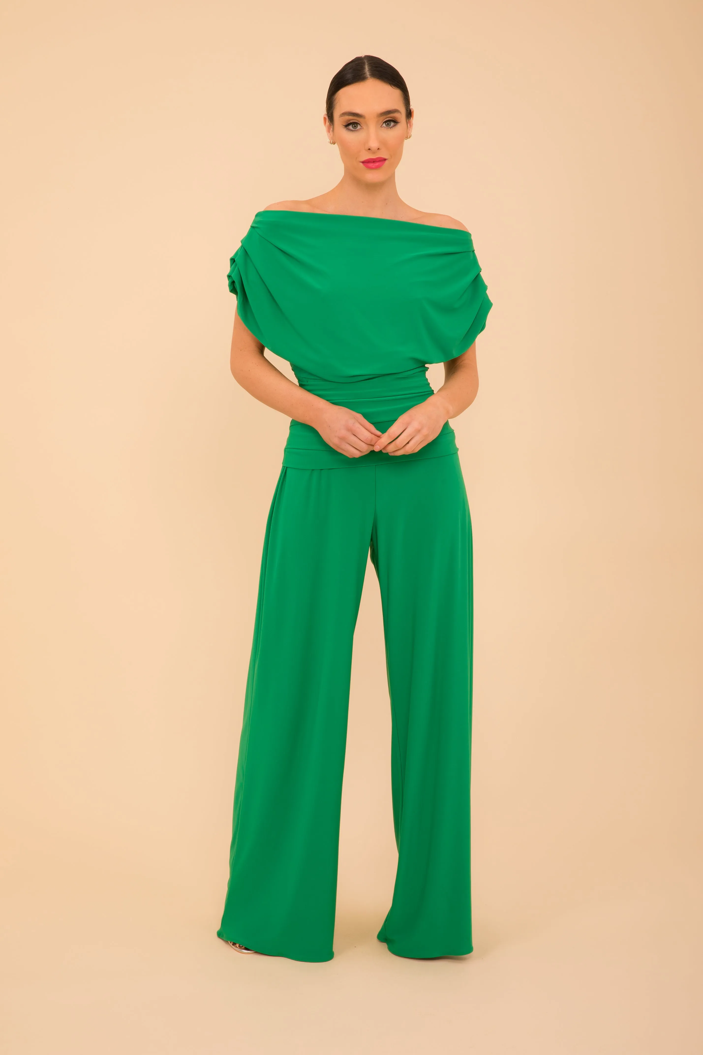 Carbon jumpsuit in emerald green