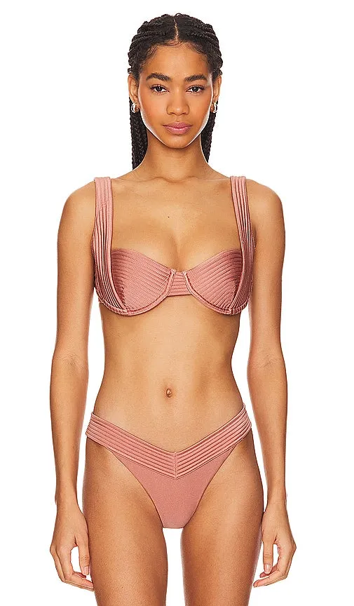 DEVON WINDSOR Rue Bikini Top in Blush