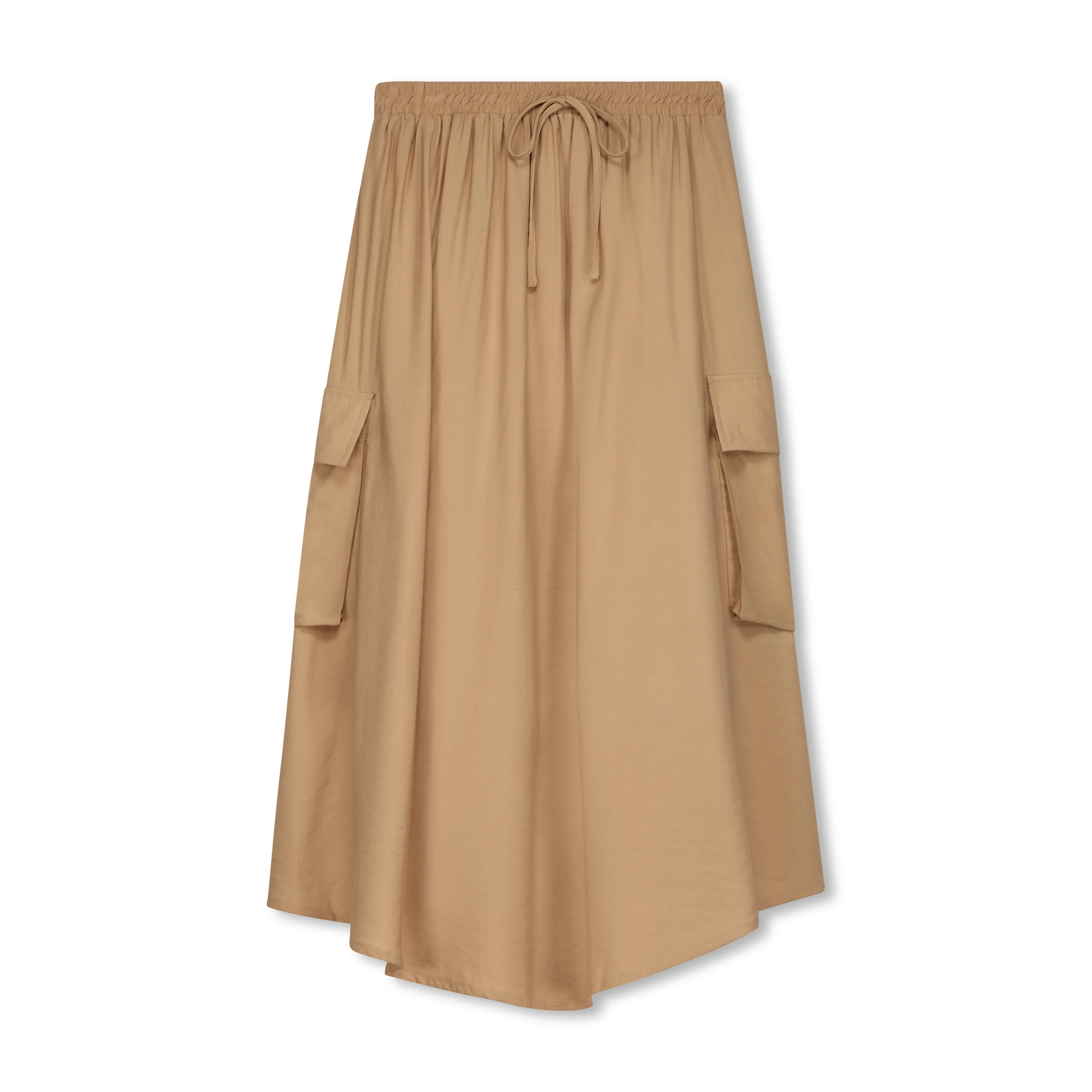 Flowy Cargo Pocket Midi Skirt