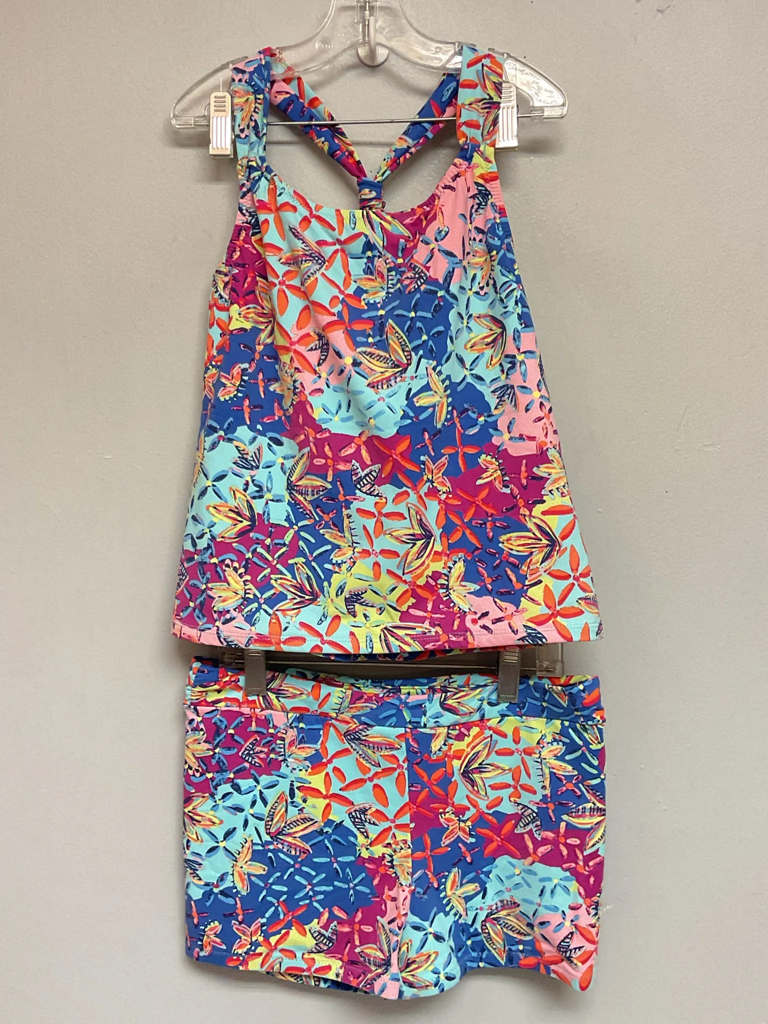Garnet Hill Size 12 Multi Nylon Big Girls Swimwear & Cover-Ups