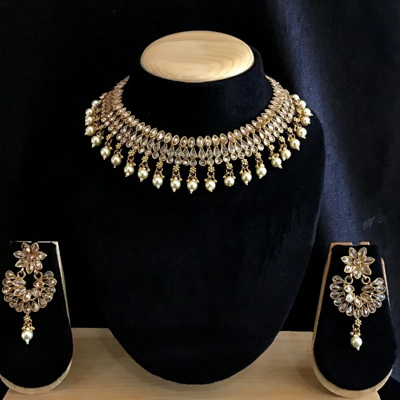 Gold Gold Look Necklace Set 9485-4335