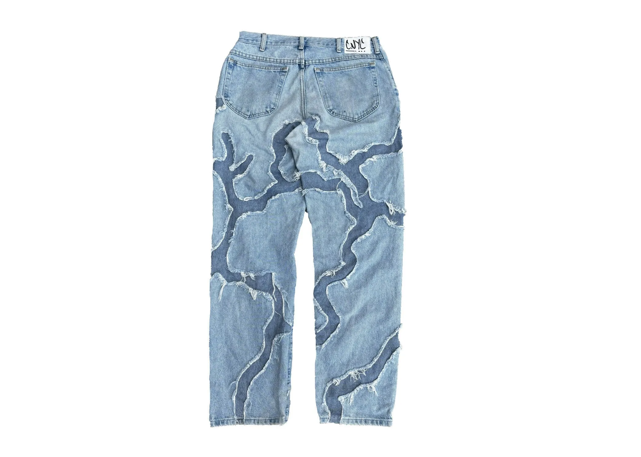 [MADE TO ORDER] Blue / Cracked Denim (straight leg)
