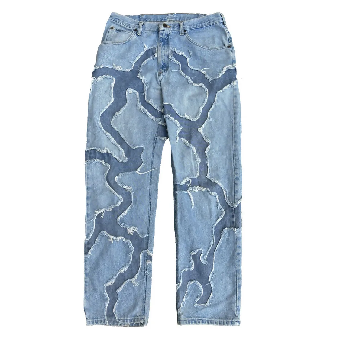 [MADE TO ORDER] Blue / Cracked Denim (straight leg)