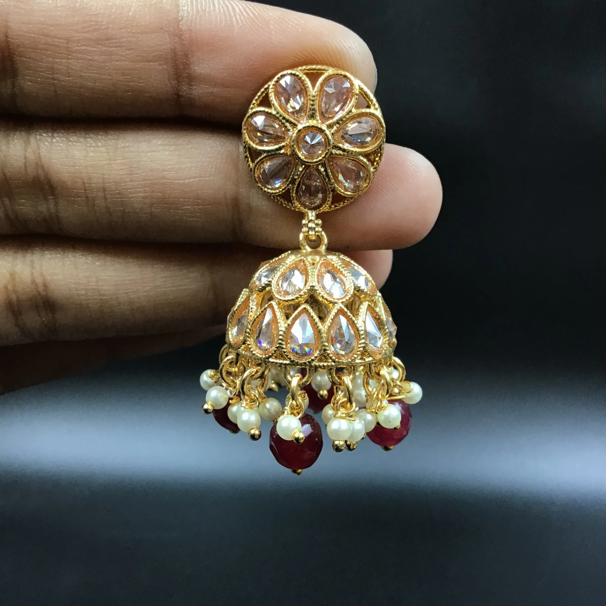 Round Neck Gold Look Necklace Set 4621-33
