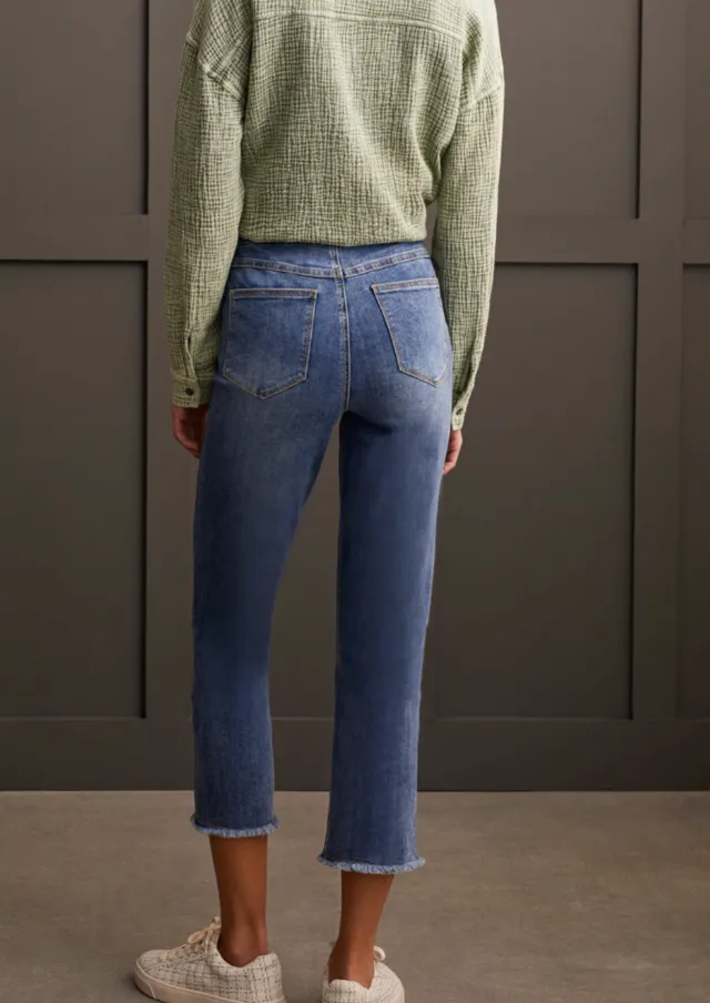 Tribal Audrey Pull On Straight Crop