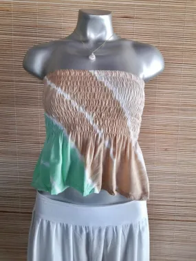 TUBE SMOCK New Tie Dye Mint/ Beige and Tie Dye Navy/ Beige