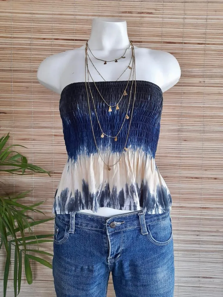 TUBE SMOCK New Tie Dye Mint/ Beige and Tie Dye Navy/ Beige