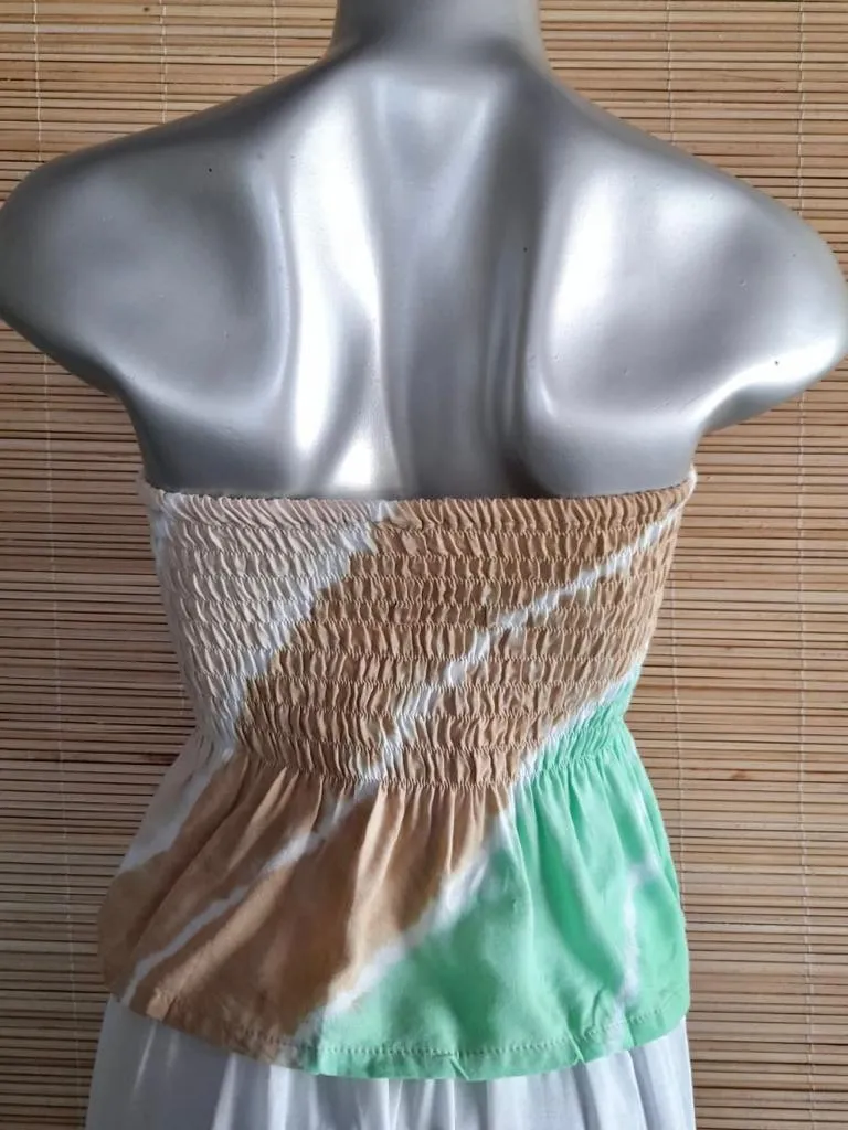 TUBE SMOCK New Tie Dye Mint/ Beige and Tie Dye Navy/ Beige