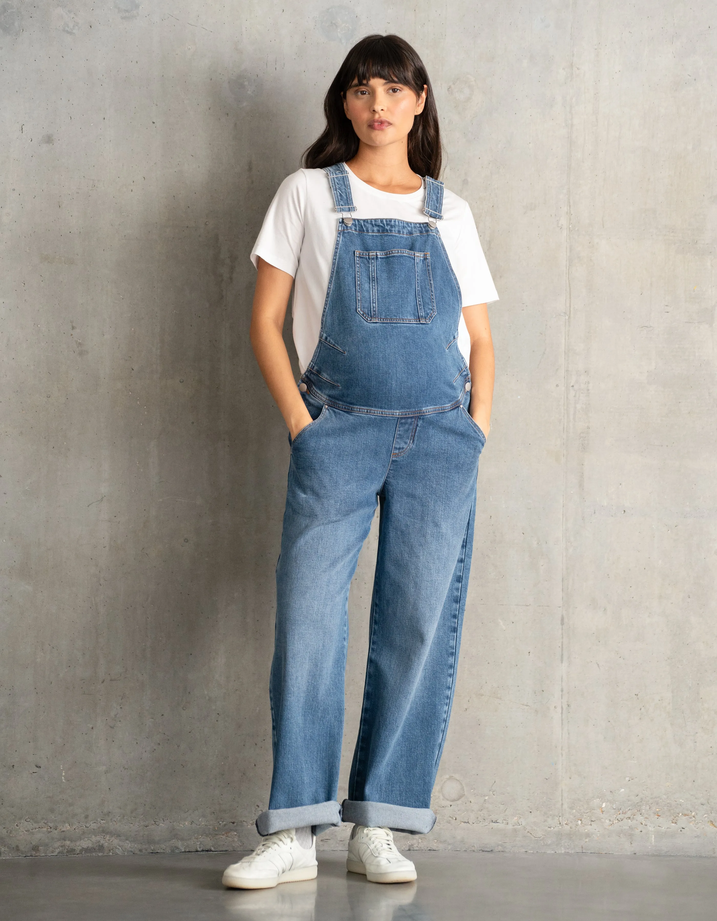 Wide-Leg Maternity Dungaree