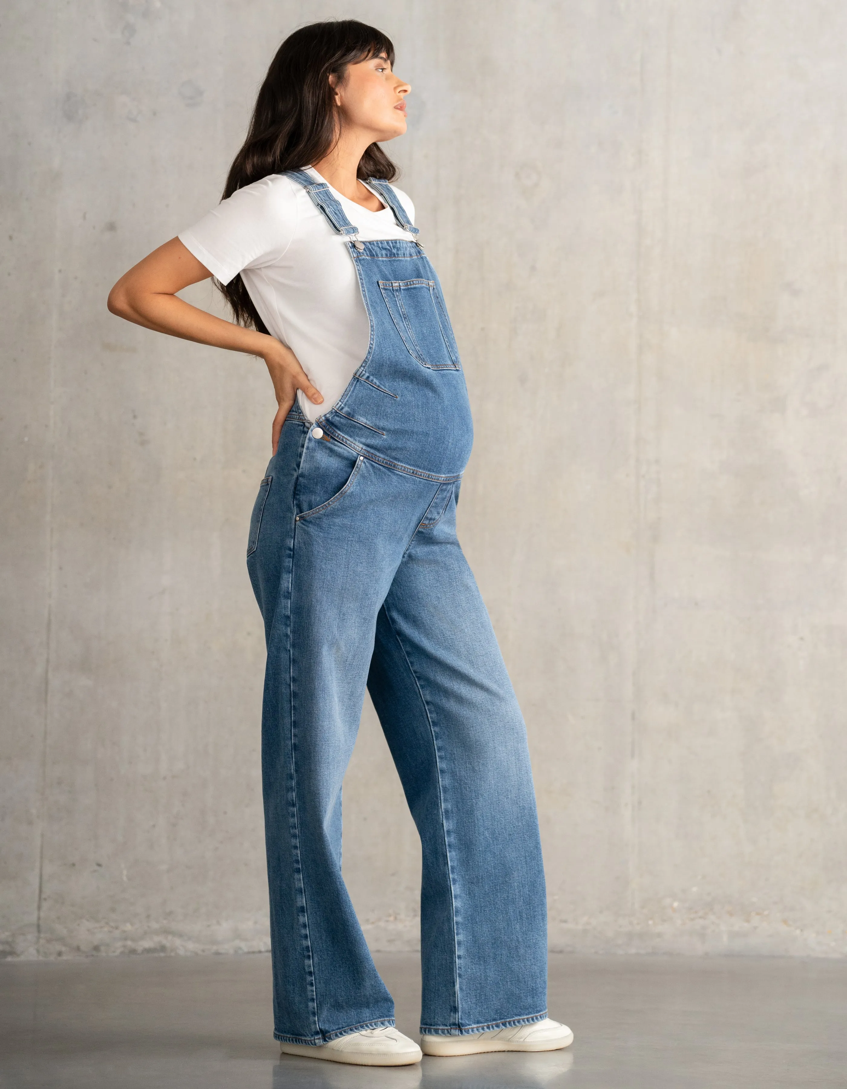 Wide-Leg Maternity Dungaree