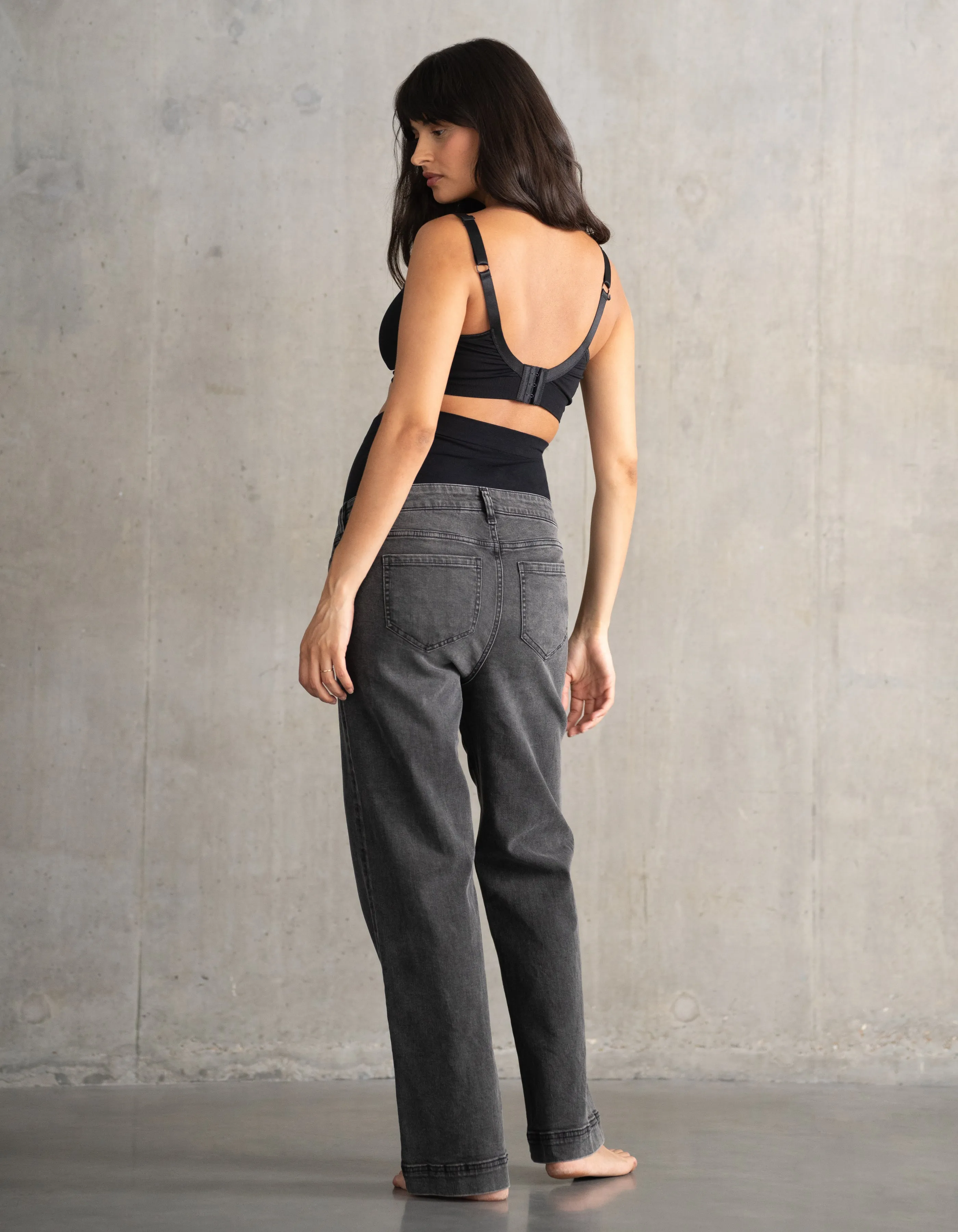 Wide-Leg Maternity Jeans