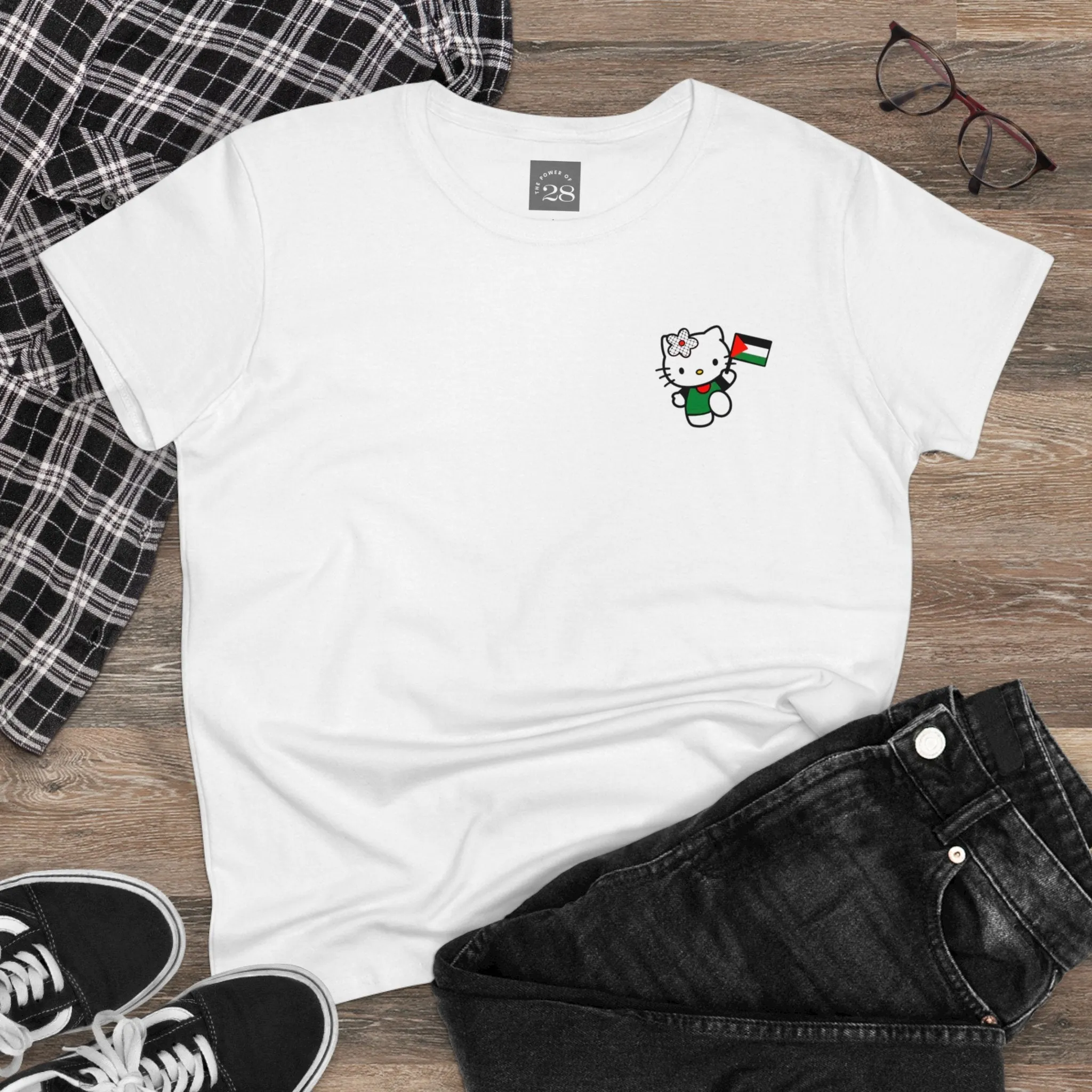 Women's Semi-Fitted Hello Kitty Palestine Tee
