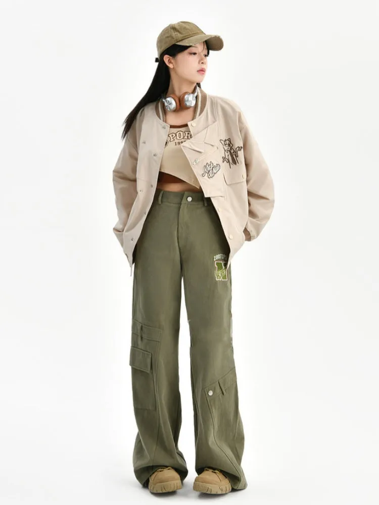 Zootopia Green Vintage Straight-Leg Cargo Pants