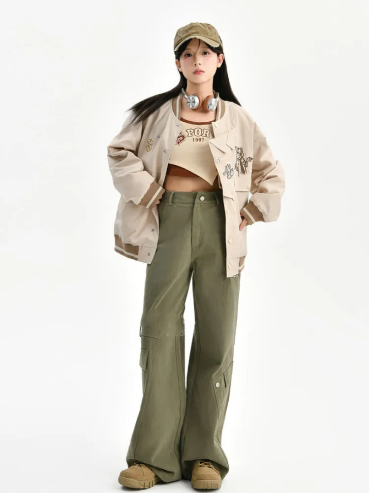 Zootopia Green Vintage Straight-Leg Cargo Pants